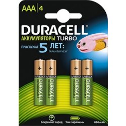 Duracell Rechargeable HR03-4BL AAA NiMH 900mAh