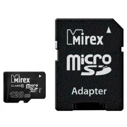 Mirex microSDXC 128Gb Class 10 UHS-I + адаптер (13613-AD10S128)