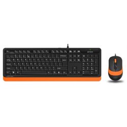 A4 F1010 клав:черный/оранжевый мышь:черный/оранжевый